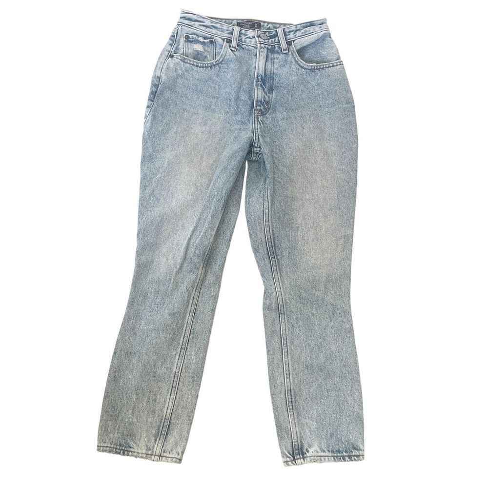 Abercrombie & Fitch Jeans Sz 24/00 HIgh Rise Mom Curve Love Ankle Tapered 90's